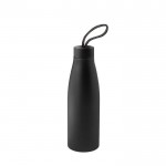Botella de acero inoxidable reciclado con asa estampada 710ml color negro