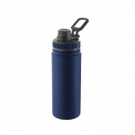 Botella de aluminio con asa de transporte y tapón de plástico 570ml color azul marino