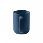 Taza de cerámica con acabado mate y asa grande rectangular 330ml color azul segunda vista