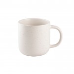 Taza de cerámica para café con acabado mate y efecto rústico 90ml color blanco roto primera vista