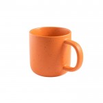 Taza de cerámica para café con acabado mate y efecto rústico 90ml color naranja