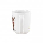 Taza de cerámica con estampado navideño con capacidad hasta 330ml color blanco tercera vista