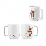 Taza de cerámica con estampado navideño con capacidad hasta 330ml varios colores