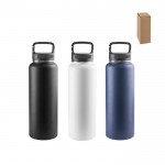 Botella de acero inoxidable 90% reciclado con doble pared 1,2L varios colores