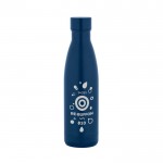 Botella termo de acero inoxidable reciclado con acabado mate 810ml color azul marino imagen con logo