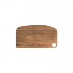 Tabla de madera de acacia certificada con borde alrededor y asa color madera oscura segunda vista