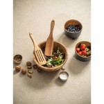 Set de 2 cubiertos de madera de acacia con certificado FSC™ vista bodegón