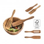 Set de 2 cubiertos de madera de acacia con certificado FSC™ varios colores