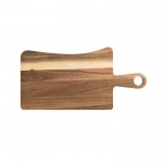 Tabla para cortar quesos de madera de acacia con 2 utensilios color madera oscura segunda vista