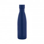 Botella termo de acero inoxidable con tapón antifugas 520ml color azul marino