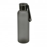 Botella de RPET con acabado mate y tapón antifugas 600ml color negro