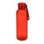 Botella de RPET con acabado mate y tapón antifugas 600ml color rojo