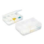 Pastillero compacto  (7 divisiones) color blanco vista productos