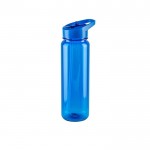 Botella deportiva de RPET con acabado translúcido brillante 750ml color azul