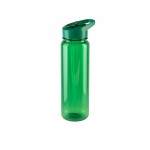 Botella deportiva de RPET con acabado translúcido brillante 750ml color verde