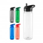 Botella deportiva de RPET con acabado translúcido brillante 750ml varios colores