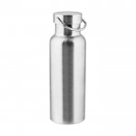 Botella de acero inoxidable parcialmente reciclado de 810ml color plateado mate