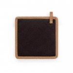 Mango de sartén en lona de algodón con gancho colgador 275 g/m² color negro segunda vista