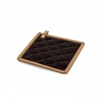 Mango de sartén en lona de algodón con gancho colgador 275 g/m² color negro