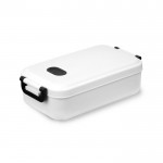 Fiambrera de plástico lavable a máquina con tapa resistente 900ml color blanco