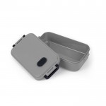 Fiambrera de plástico lavable a máquina con tapa resistente 900ml color gris tercera vista