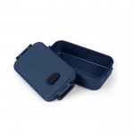 Fiambrera de plástico lavable a máquina con tapa resistente 900ml color azul marino tercera vista