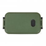 Fiambrera de plástico lavable a máquina con tapa resistente 900ml color verde militar primera vista