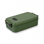 Fiambrera de plástico lavable a máquina con tapa resistente 900ml color verde militar