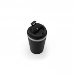 Vaso de viaje en acero reciclado con aislamiento al vacío 460ml color negro quinta vista