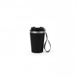 Vaso de viaje en acero reciclado con aislamiento al vacío 460ml color negro