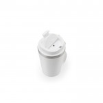 Vaso de viaje en acero reciclado con aislamiento al vacío 460ml color blanco quinta vista