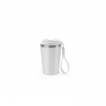 Vaso de viaje en acero reciclado con aislamiento al vacío 460ml color blanco