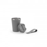 Vaso de viaje en acero reciclado con aislamiento al vacío 460ml color gris sexta vista