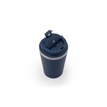 Vaso de viaje en acero reciclado con aislamiento al vacío 460ml color azul marino quinta vista