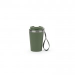 Vaso de viaje en acero reciclado con aislamiento al vacío 460ml color verde militar