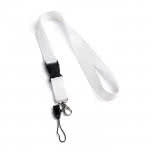 Lanyard publicitario con mini lanyard color blanco