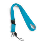 Lanyard publicitario con mini lanyard color azul claro