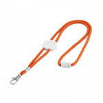 Original lanyard impreso con el logo color naranja