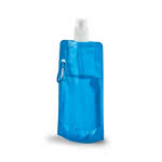 Botella de plástico plegable 460ml color azul claro
