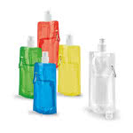 Botella de plástico plegable 460ml color verde claro vista productos