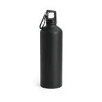 Botellas de aluminio personalizadas con mosquetón 750ml color negro
