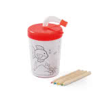 Vaso infantil para colorear 200ml color rojo