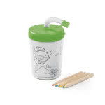 Vaso infantil para colorear 200ml color verde claro