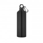 Botella de aluminio grande a color con mosquetón 800ml Cruiser XL color negro