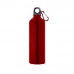 Botella de aluminio grande a color con mosquetón 800ml Cruiser XL color rojo