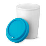 Vasos take away personalizados porcelana color azul claro tercera vista