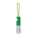 Linterna con LED y abrebotellas color verde