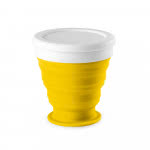 Vasos de viaje plegables merchandising 250 ml color amarillo