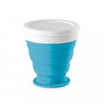Vasos de viaje plegables merchandising 250 ml color azul claro