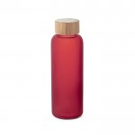 Botella de cristal personalizada de color 500ml Crystal Resistant color rojo